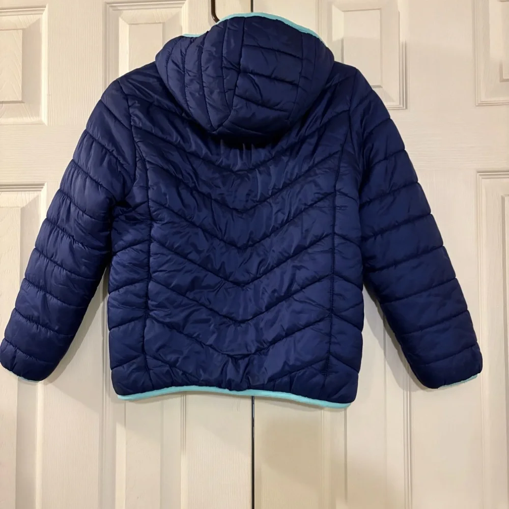 Eddie Bauer Kids reversible Puffer Jacket in Navy and Aqua